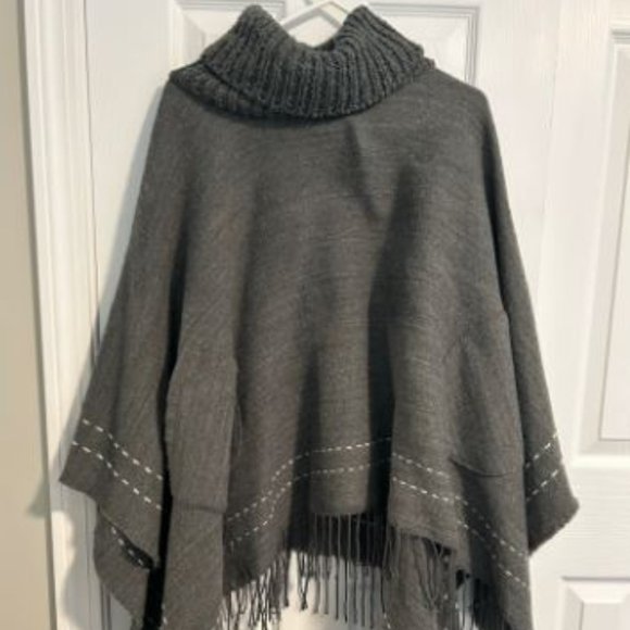 Stylist Grey Poncho - Lord & Taylor - Picture 1 of 5